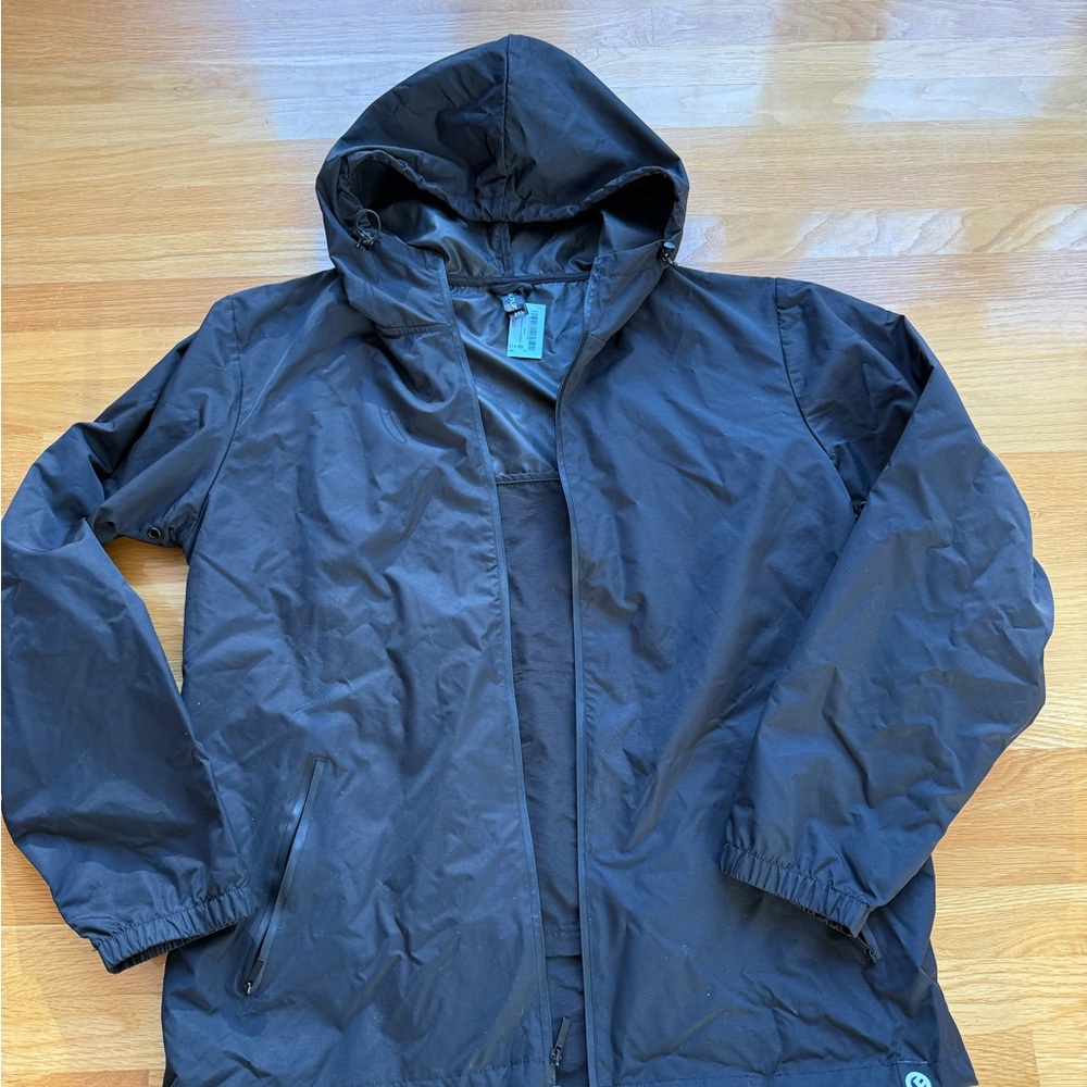 Men's Black Quickflip Packable Rain Jacket